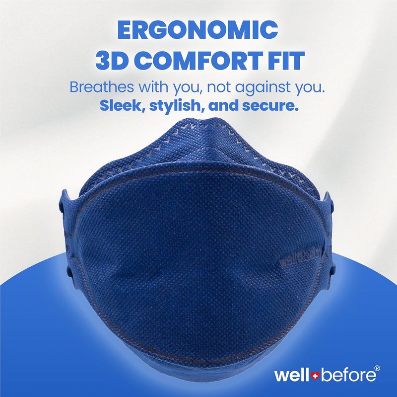 Well Before Store Premium 3D PRO KN95 Mask – Adjustable Ear Loops - Image 5